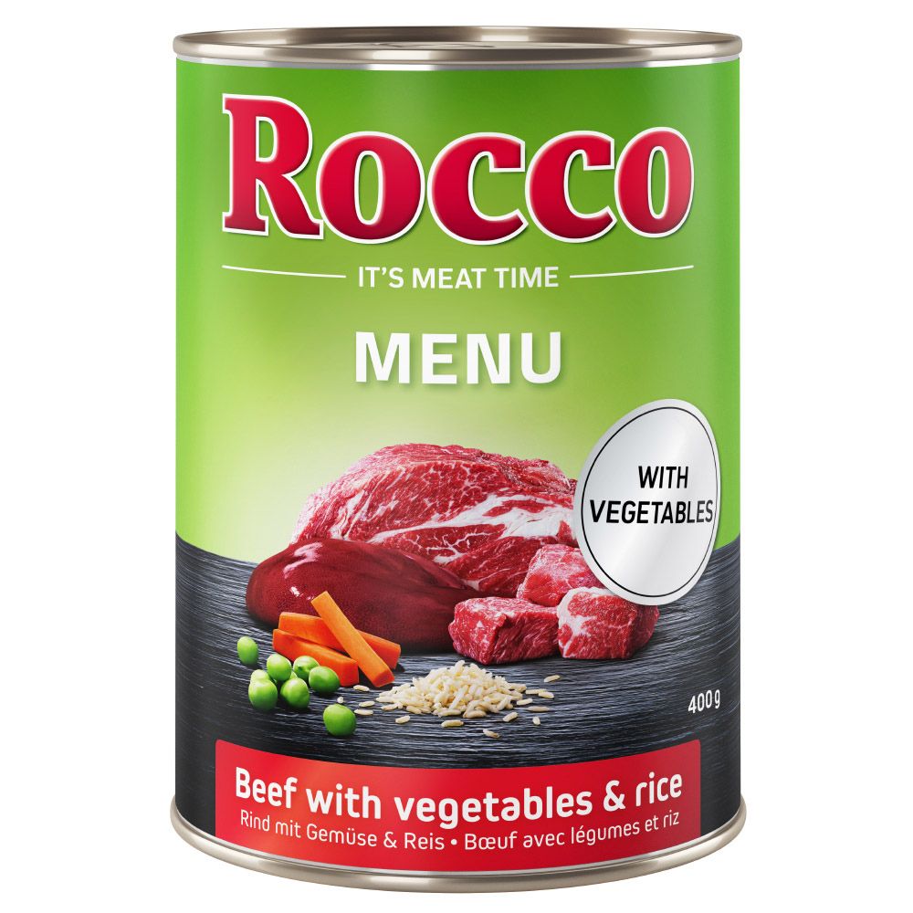 Rocco Menu 6 x 400g Beef, Vegetables & Rice