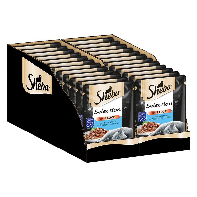 Sheba Pouches Select Slices in Gravy Saver Pack 96 x 85g Succulent Collection in Gravy