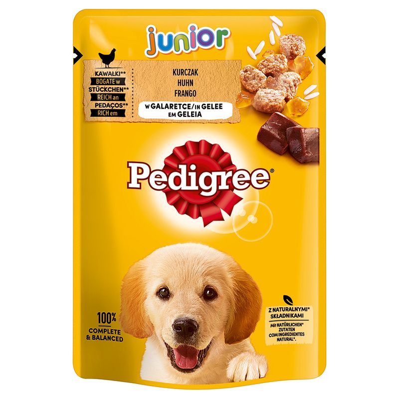 Pedigree Junior Pouch in Jelly Mixed Selection: 4 Varieties (12 x 100g)