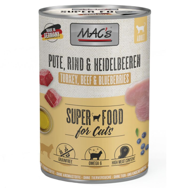 MAC's Cat 6 x 400g Poultry, Beef & Cranberry