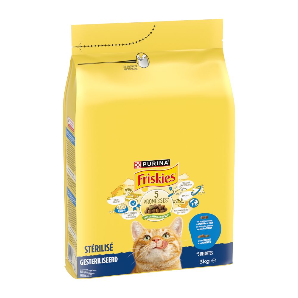 PURINA Friskies Sterilised Cat with Salmon and Vegetables 1.5kg