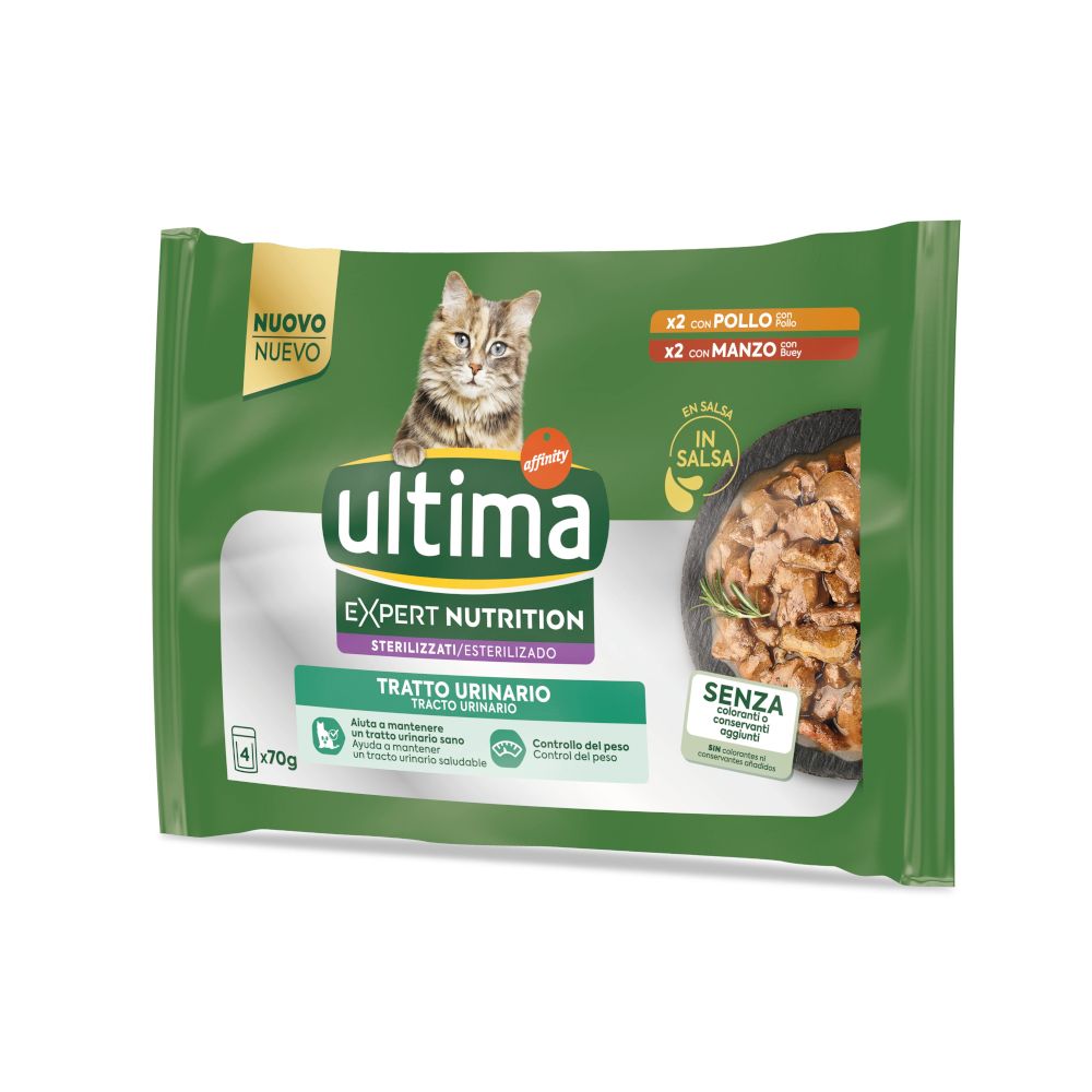 Ultima Cat Expert Nutrition Urinary Chicken & Beef 4 x 70g