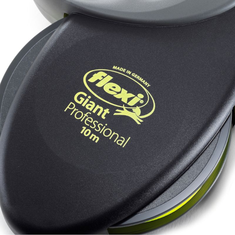 flexi Giant Professional Harness 10m Lead Black & Neon Yellow