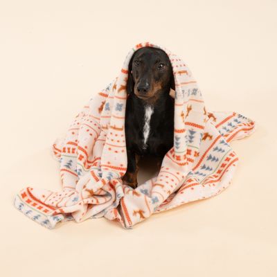 TIAKI Cosy Blanket with Nordic Winter Pattern Size S: 100 x 70 cm (L x W)