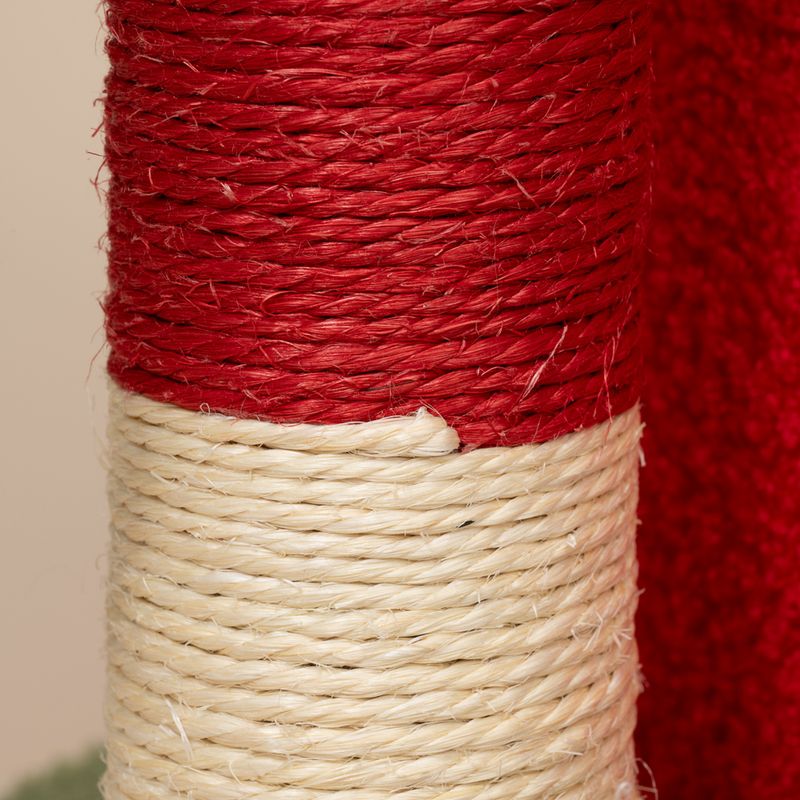 TIAKI Hot Chocolate & Candy Cane Scratching Post Red/Green/White