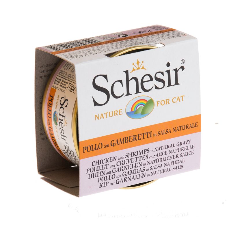 Schesir in Natural Gravy 6 x 70g Chicken & Ham