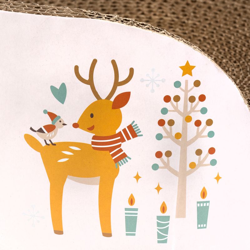 Cardboard Cat Furniture Relax Winter Edition diameter 39 x (H) 14.5cm