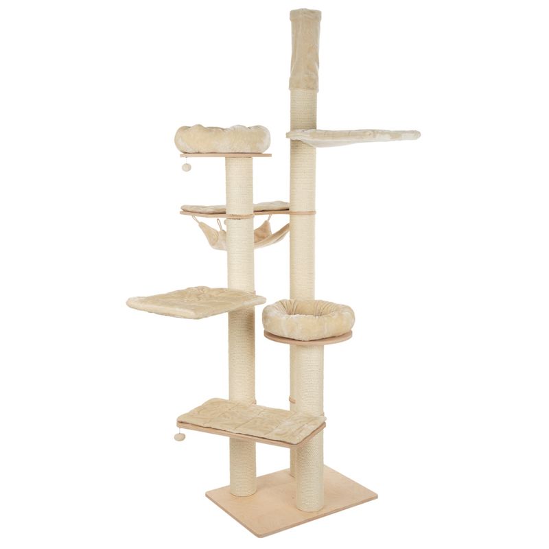 Natural Paradise Ceiling Cat Tree - Amaryllis Light Grey (2 packages*)