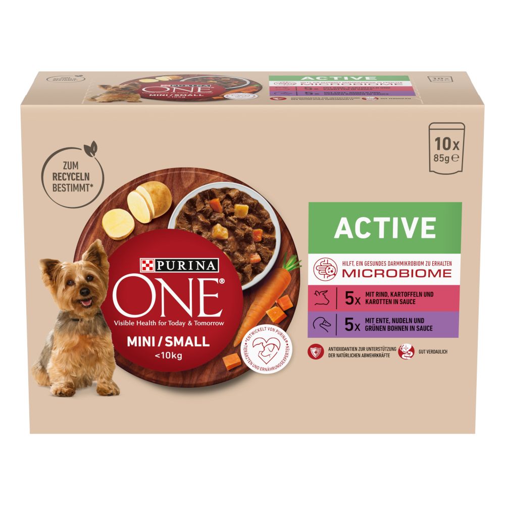 PURINA ONE Mini Active Beef & Duck 10 x 85g