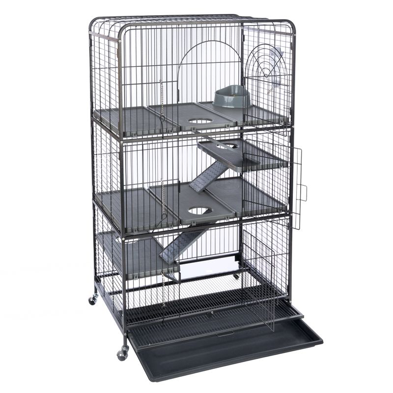TIAKI Villa Small Pet Cage Main Cage: 79 x 52 x 99.5cm (L x W x H)