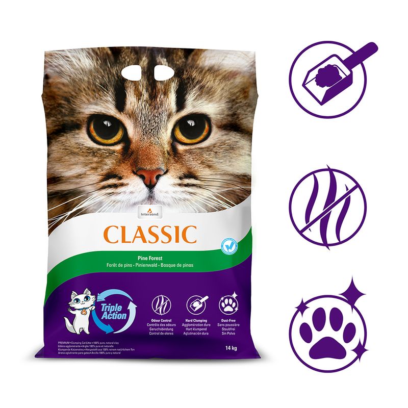 Intersand Classic Pine Forest Scented Cat Litter 14kg