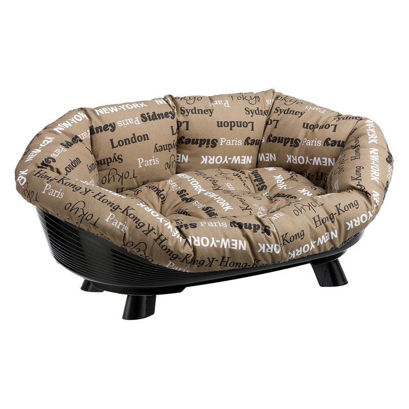 Set Ferplast dog basket Siesta Deluxe - Cities Size 4 (Basket only): 61.5 x 45 x 21.5 cm (L x W x H)