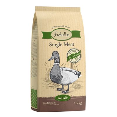 Lukullus Single Meat Cold-Pressed Tender Duck - Grain-free 1.5kg