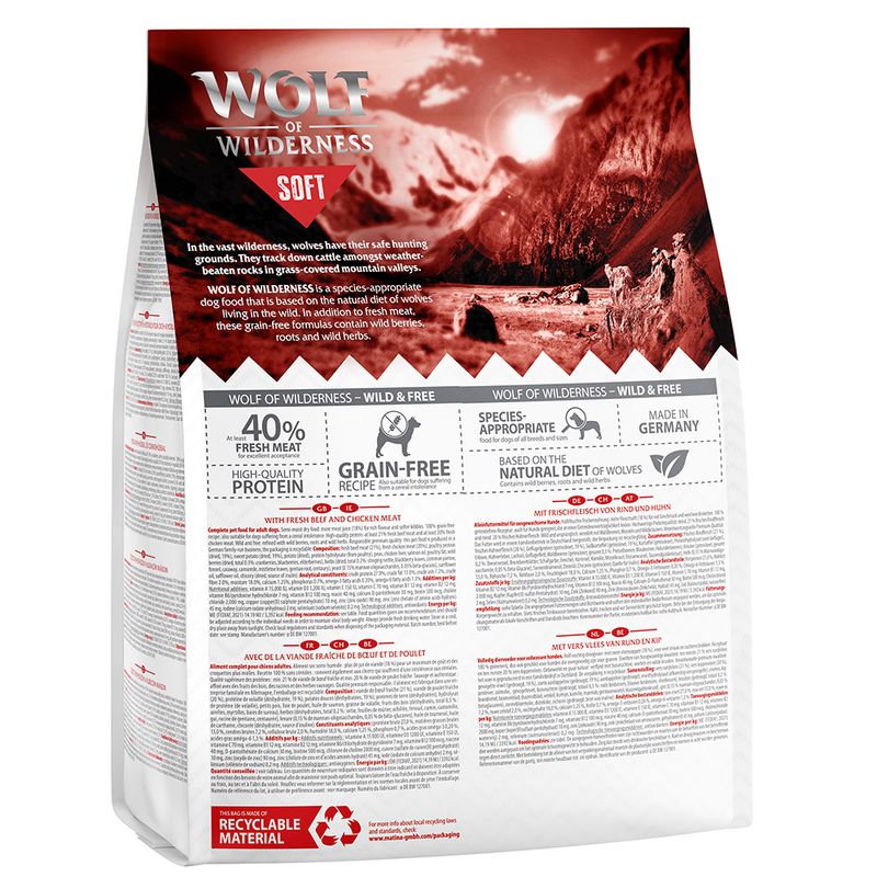 Wolf of Wilderness Soft “High Valley” - Beef 1kg