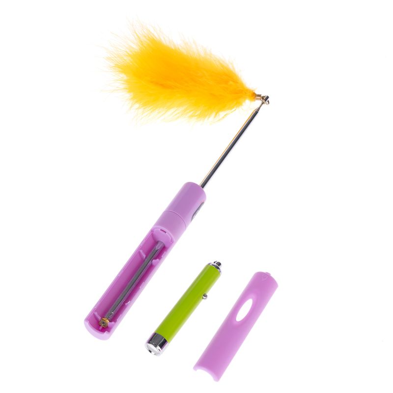 TIAKI Pompom Cat Dangler Toy with LED Pointer 1 Toy