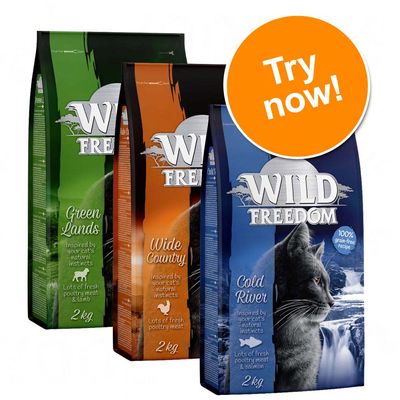 Wild Freedom Adult Dry Cat Food Mixed Packs Poultry, Salmon & Lamb (3 x 400g)
