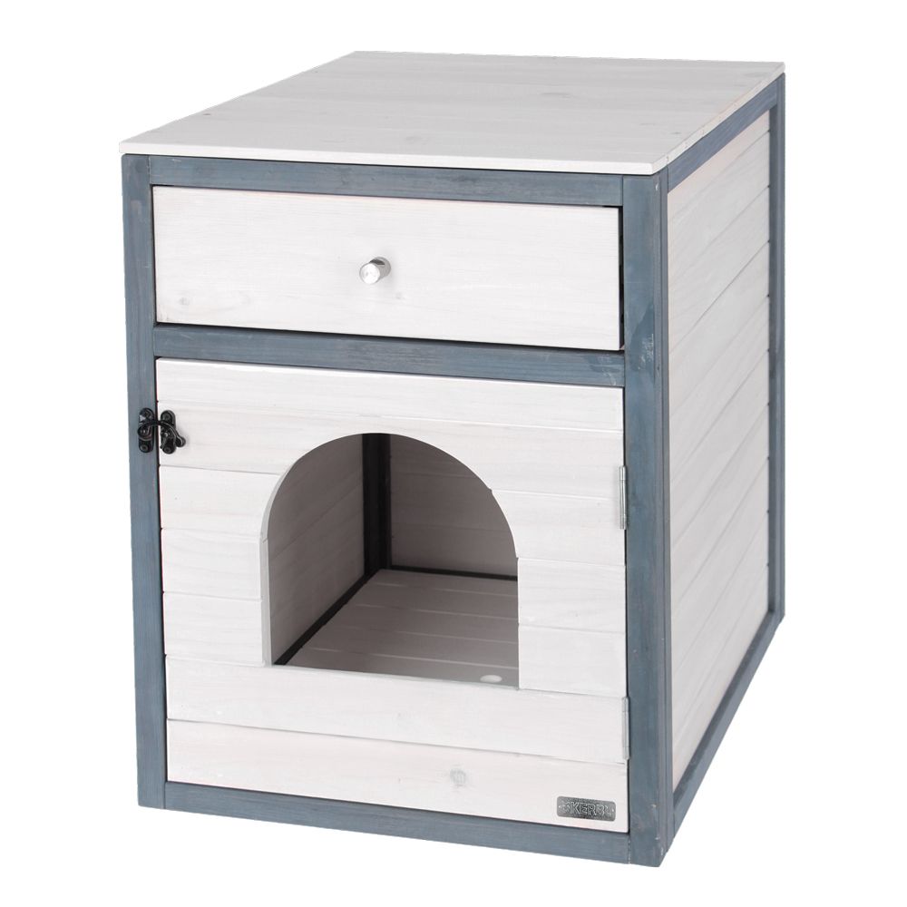 Kerbl Pet Cat Cabinet Ida White/grey