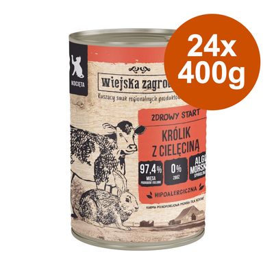 Wiejska Zagroda Cat Saver Pack 24 x 400g Chicken with Duck