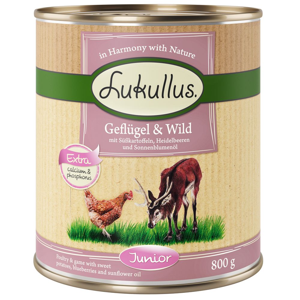 Lukullus Junior Poultry & Game - Grain-Free 6 x 400g