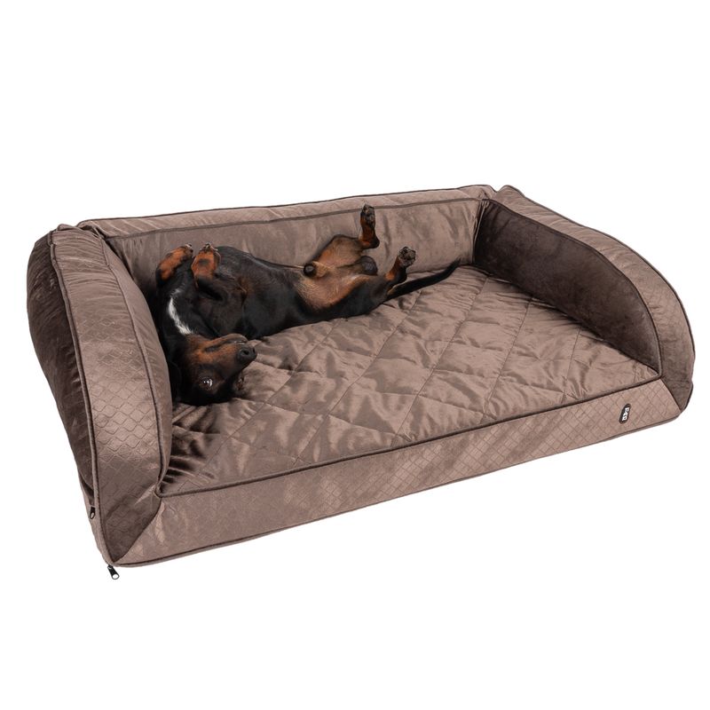 TIAKI Wellness Cuddly Sofa Brown: 100 x 65 x 30cm (L x W x H)