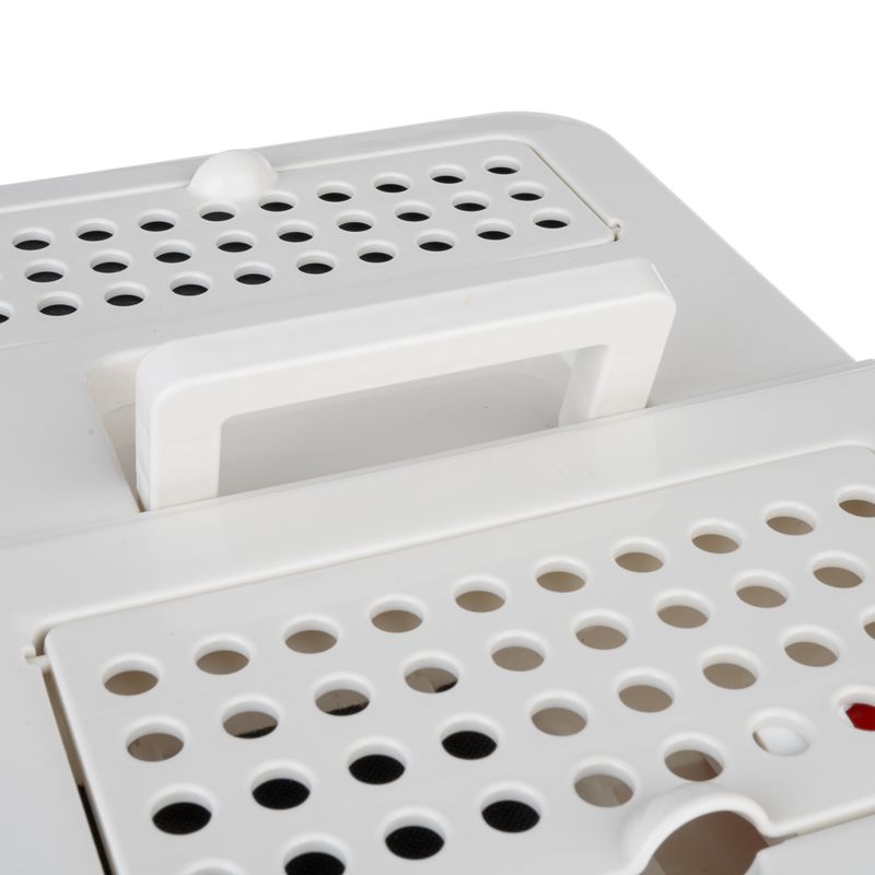 kooa Hooded Litter Tray with Eco-Plastic White & Mint