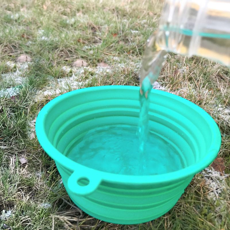 TIAKI Turquoise Silicone Travel Bowl 500ml