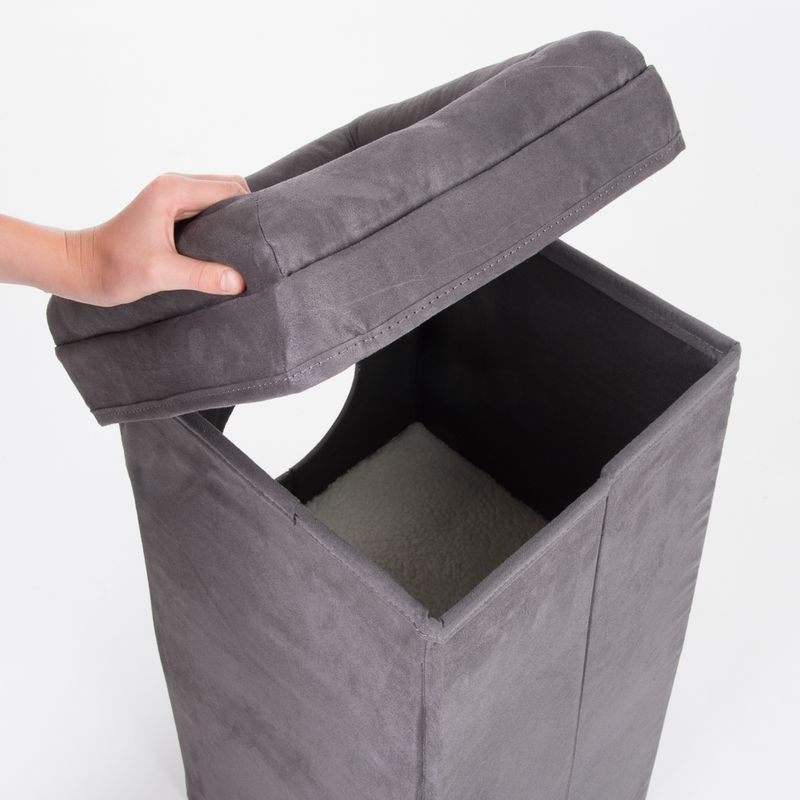 Soft'n Scratchy Collapsible Cat Tower Charcoal / White