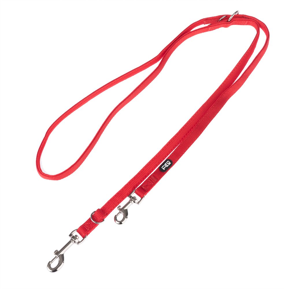 TIAKI Mesh Dog Lead - Red 200cm x 15 mm (Length x Width)