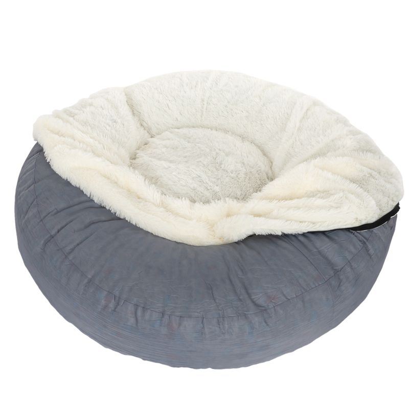 Flocke Dog Bed Grey Replacement Cover (90cm diameter)