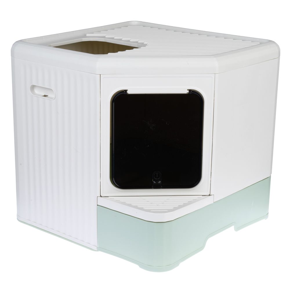 kooa Hop-In Eco-plastic Litter Box White / Mint