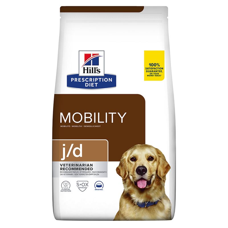 12kg Hill's Prescription Diet Dry Dog Food + 3 x 370g Wet Food Free! * j/d Joint Care - Chicken (12kg) + j/d Chicken (3 x 370g)