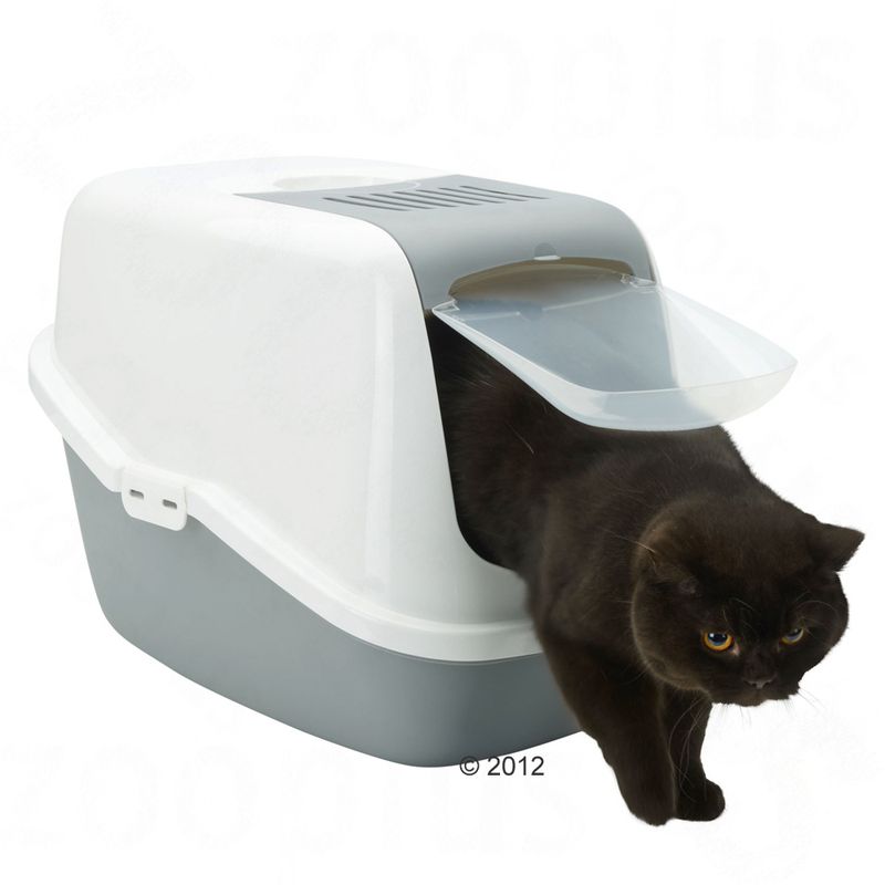 Savic Nestor Cat Litter Box Light Grey