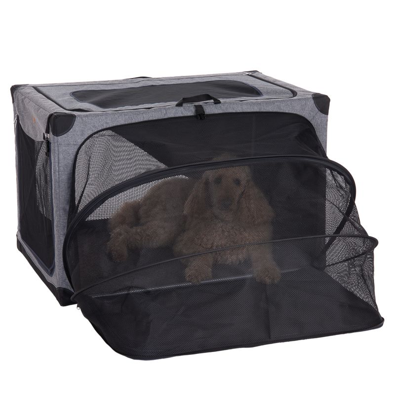Portable Pet Home M: 76 x 50.5 x 48cm (L x W x H) - Grey