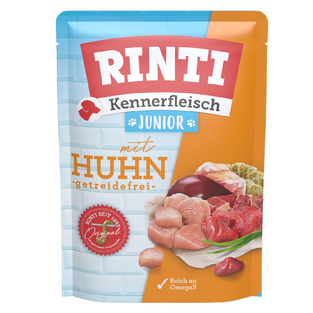 RINTI Kennerfleisch Pouches Junior 10 x 400g Chicken