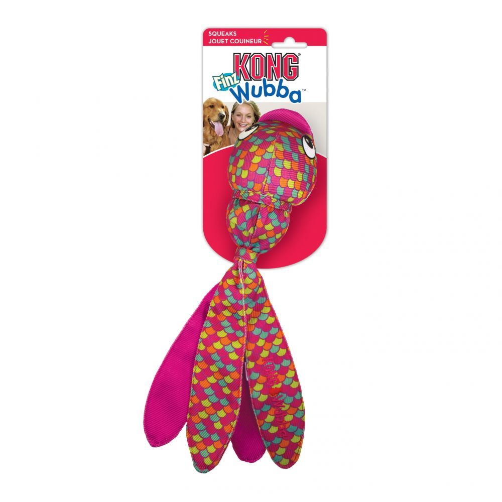 KONG Wubba Finz Size S: approx. 25 x 5 x 5 cm (L x W x H) - Pink