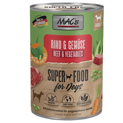 MAC's Superfood 6 x 400g Beef & Vegetables