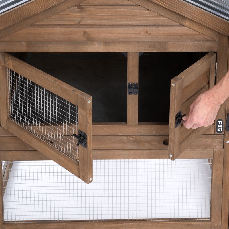 TIAKI Rabbit Hutch Attached Enclosure: 116 x 78 x 89.8 cm (L x W x H)