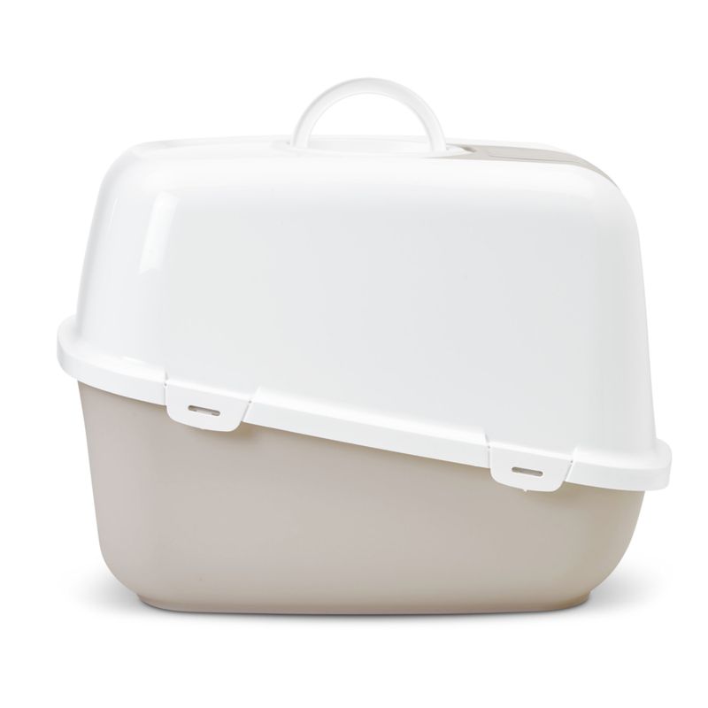 Savic Nestor Jumbo Covered Litter Tray XXL Light Grey / White
