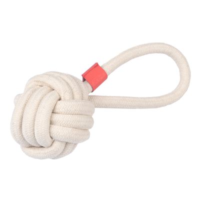 TIAKI Dog Toy Rope Ball with Handle L 23 x Ø 8,3 cm