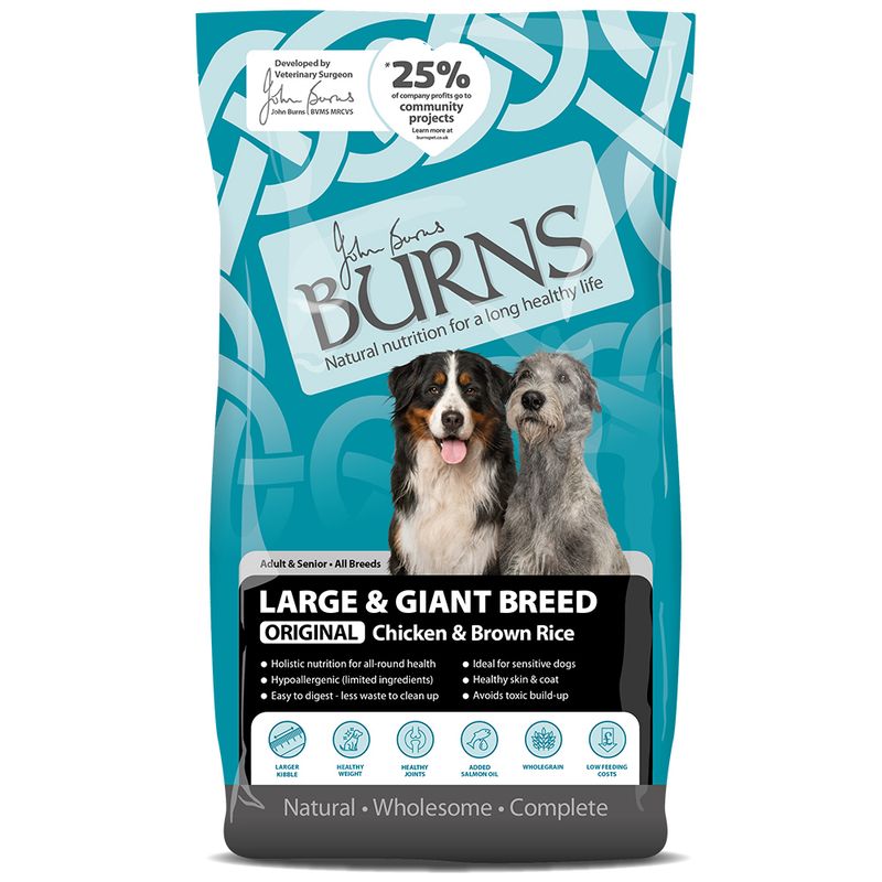 Burns Large and Giant Breed Original - with Chicken & Rice 12kg