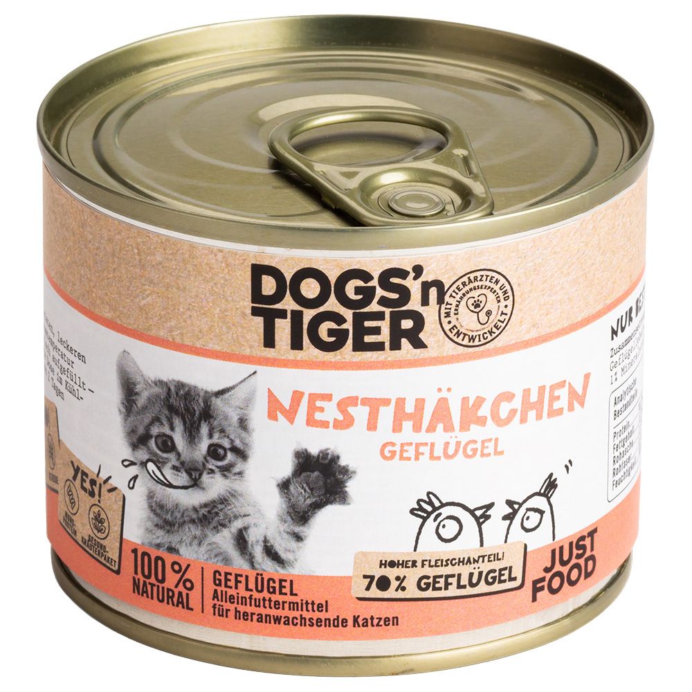 Dogs'n Tiger Junior Cat 6 x 200g Poultry