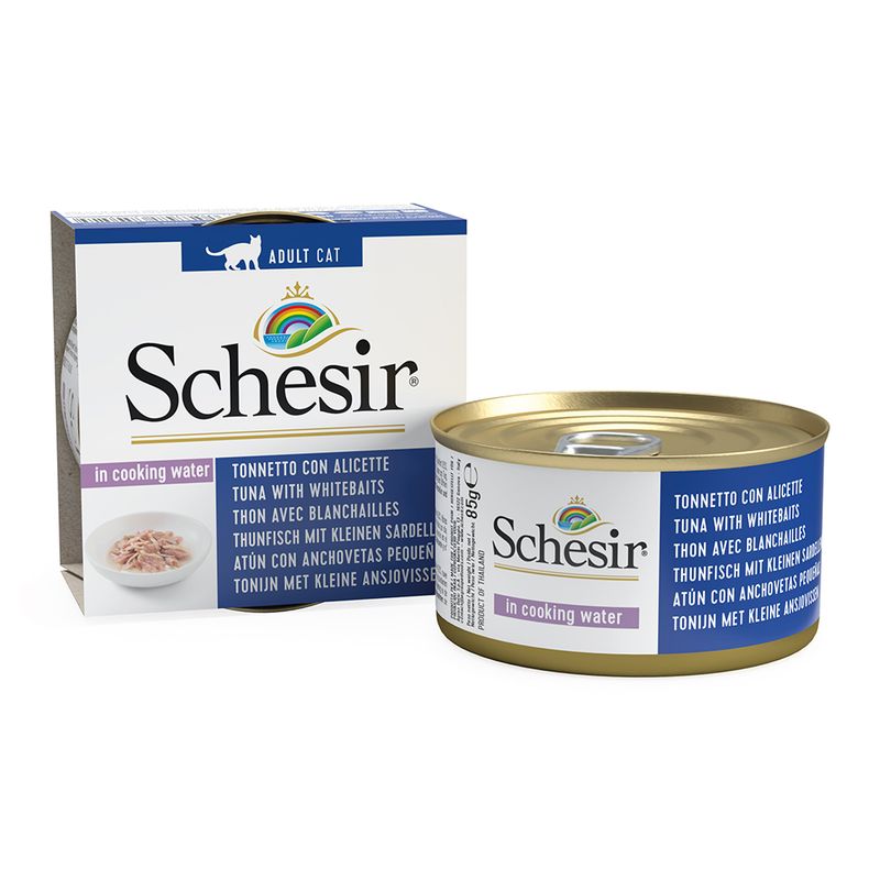 Schesir Natural with Rice 6 x 85g Tuna, Beef Fillet & Rice