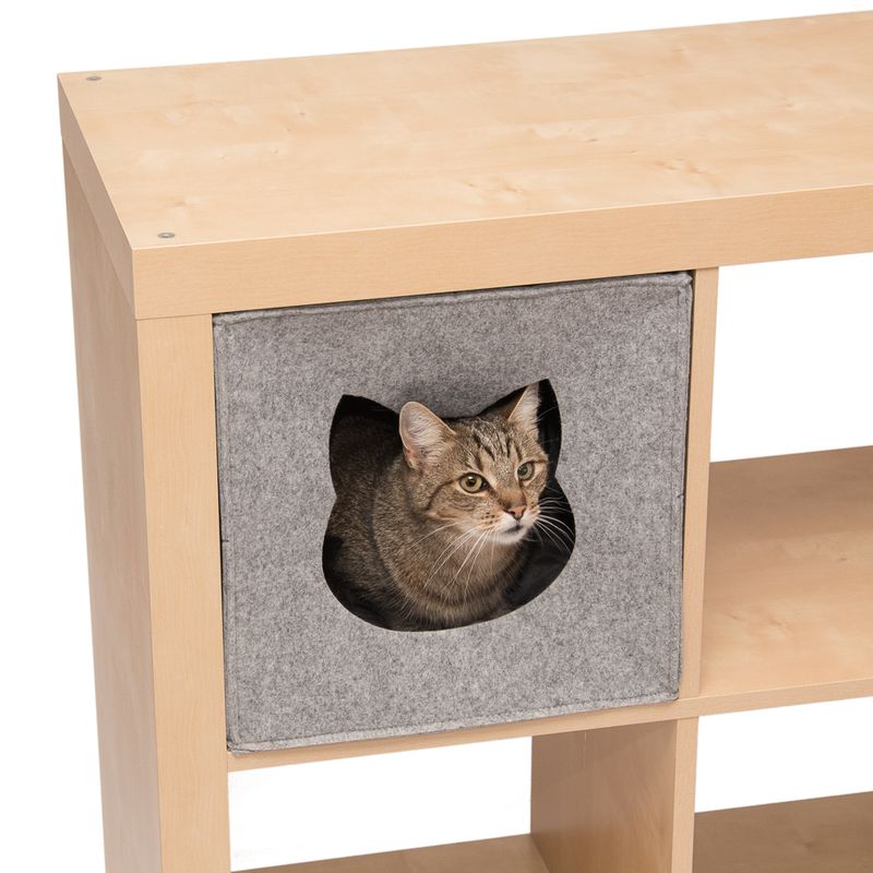 Felt Cat Den for Shelves 33 x 33 x 33 cm (L x W x H)
