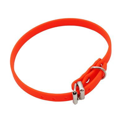Heim Biothane® Riveted Collar - Fluorescent Orange 24 - 31cm neck circumference, 9mm wide