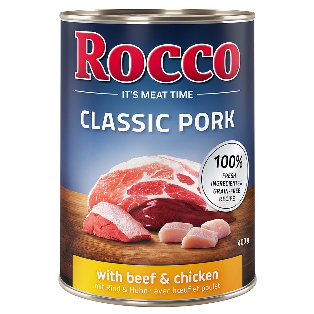 Rocco Classic Pork 6 x 400g Beef & Poultry Hearts