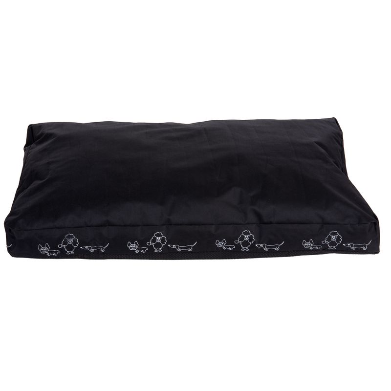 Silhouettes Black Dog Cushion Black: 90 x 60 x 8 cm (L x W x H)