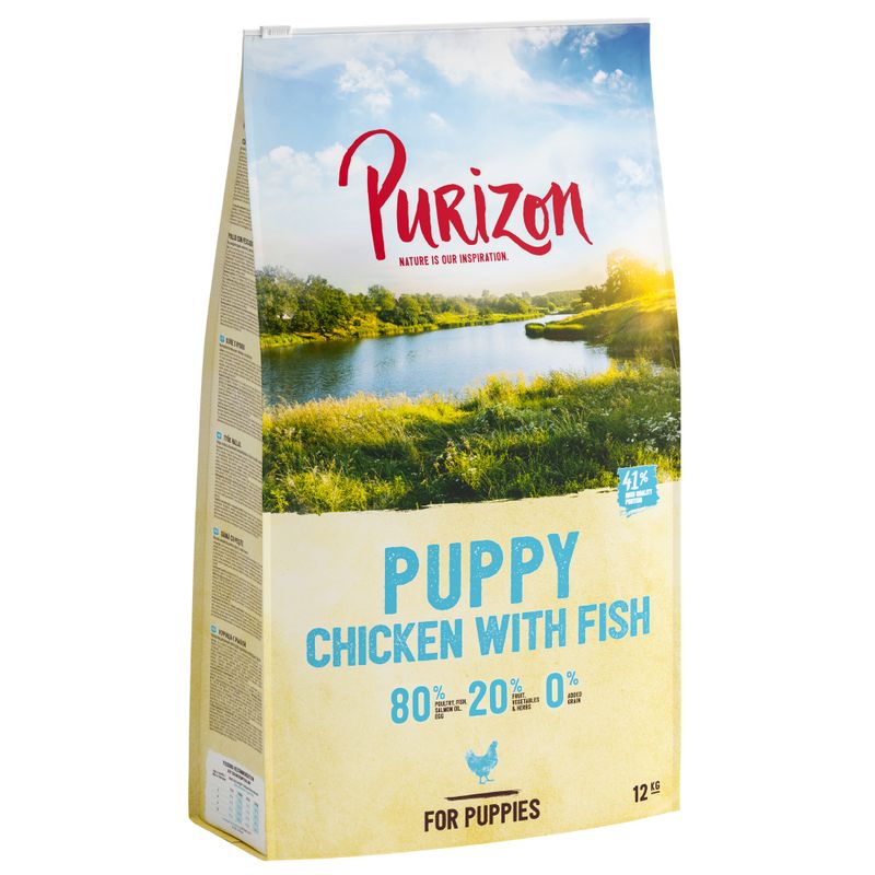 Purizon Grain-Free 80:20:0 Economy Pack 2 x 12kg Adult Chicken with Fish – Grain-free (2 x 12kg)