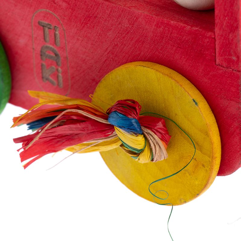 TIAKI Double Decker Bus Wooden Bird Toy 13 x 11.5 x 3cm (L x W x H)