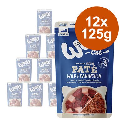 WOW Cat Senior Paté 12 x 125g Game & Rabbit