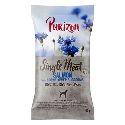 Purizon Single Meat Adult Dog - Grain-Free Salmon with Cornflower Blossoms 100g